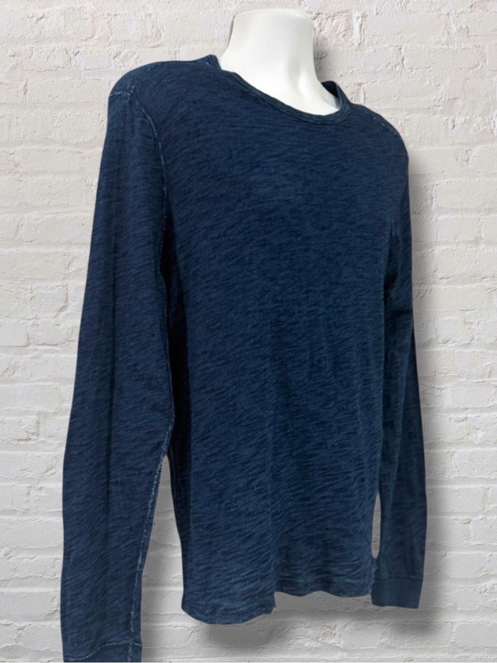 Wallace & Barnes Indigo Long Sleeve Henley Shirt Men’s Medium